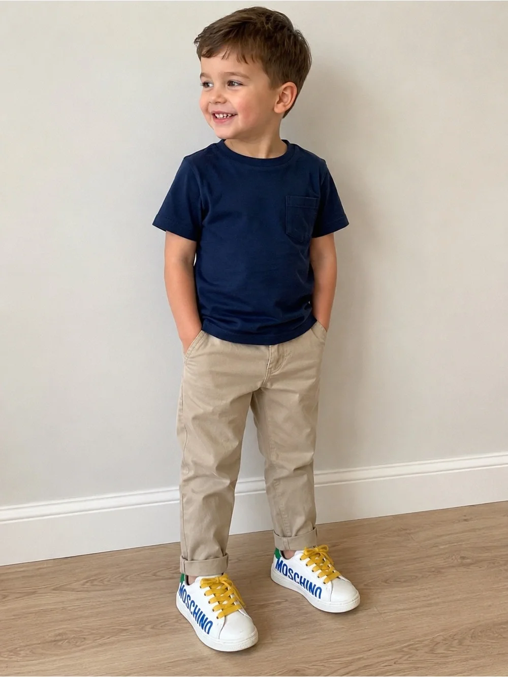 Moschino Kids Logo Sneakers – Size EU 26 (Toddler US 9.5–10)